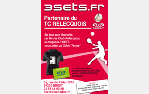 Offre tennis 3sets de rentrée