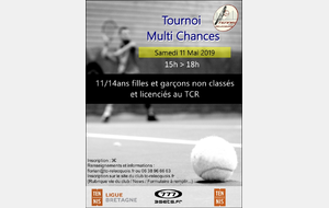 Tournoi interne TCR filles & Garçons NC 11 / 14 ans 