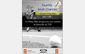 Tournoi interne TCR filles &amp; Garçons NC 11 / 14 ans 