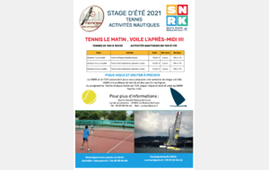 STAGES Tennis / Activités Nautiques Juillet 2021