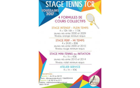 Stages Toussaint