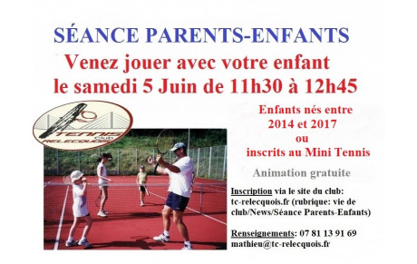 Séance MINI-TENNIS Parents/Enfants